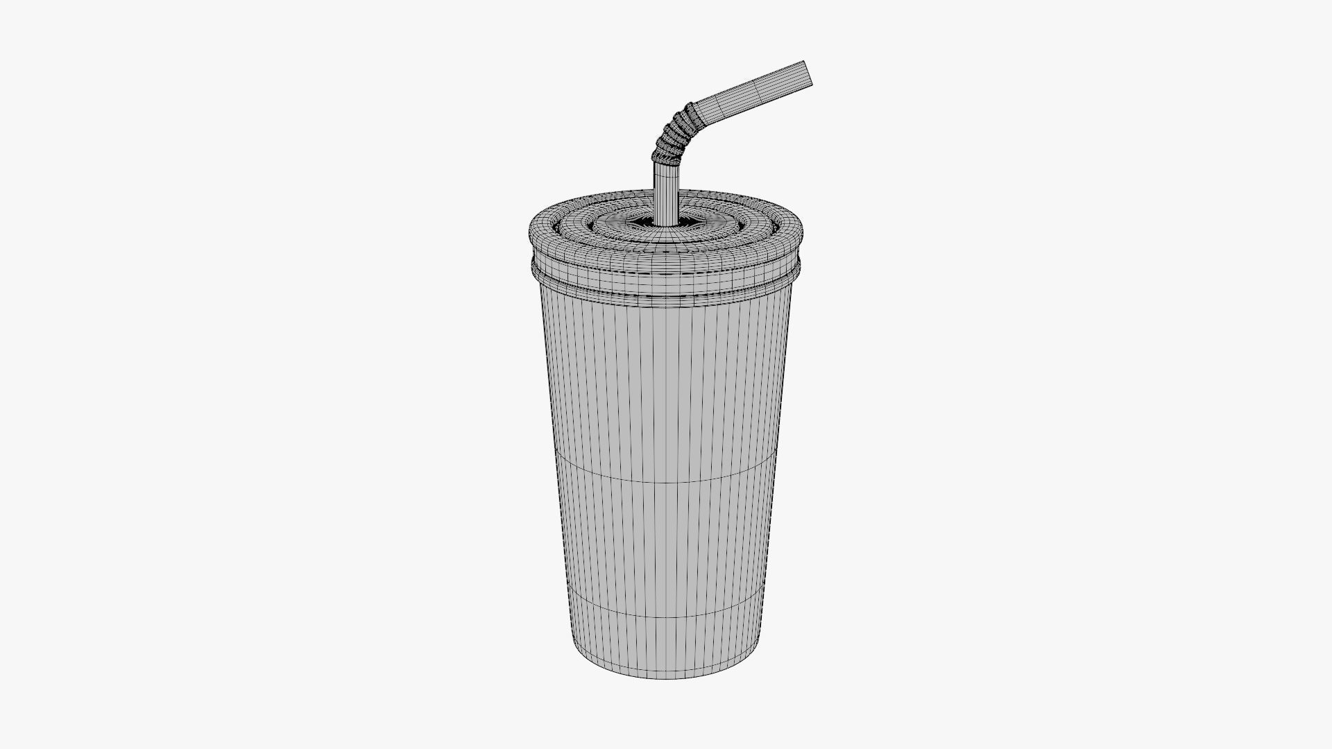 Basic Soda Cup - Geometry Only No Textures No Materials 3D model_5
