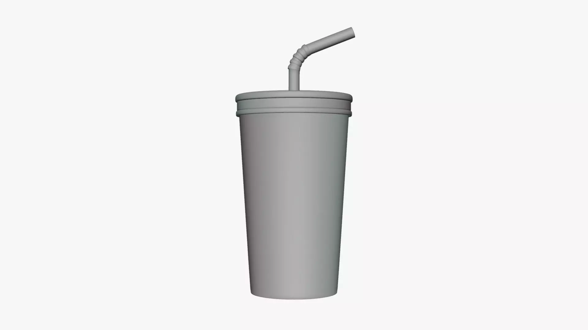 Basic Soda Cup - Geometry Only No Textures No Materials 3D model_0