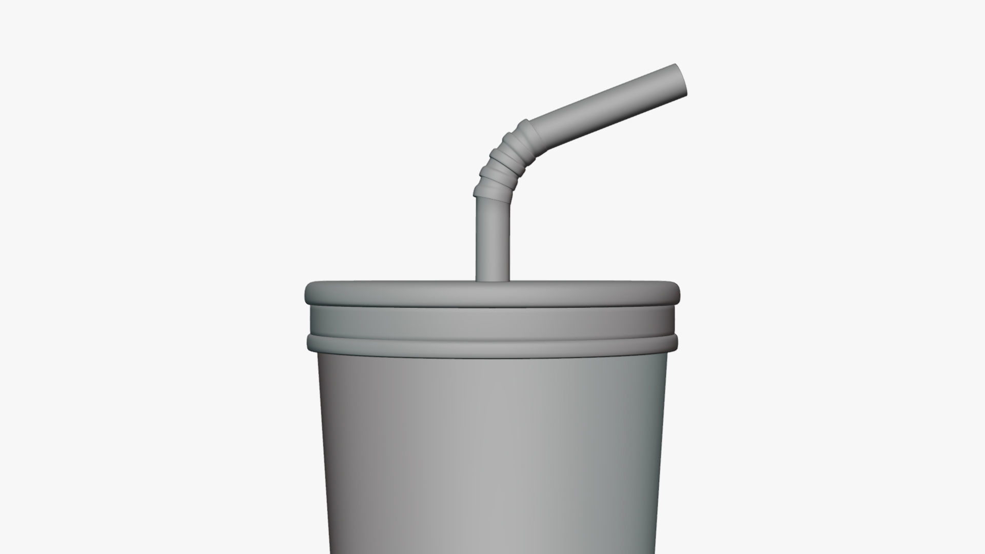 Basic Soda Cup - Geometry Only No Textures No Materials 3D model_4