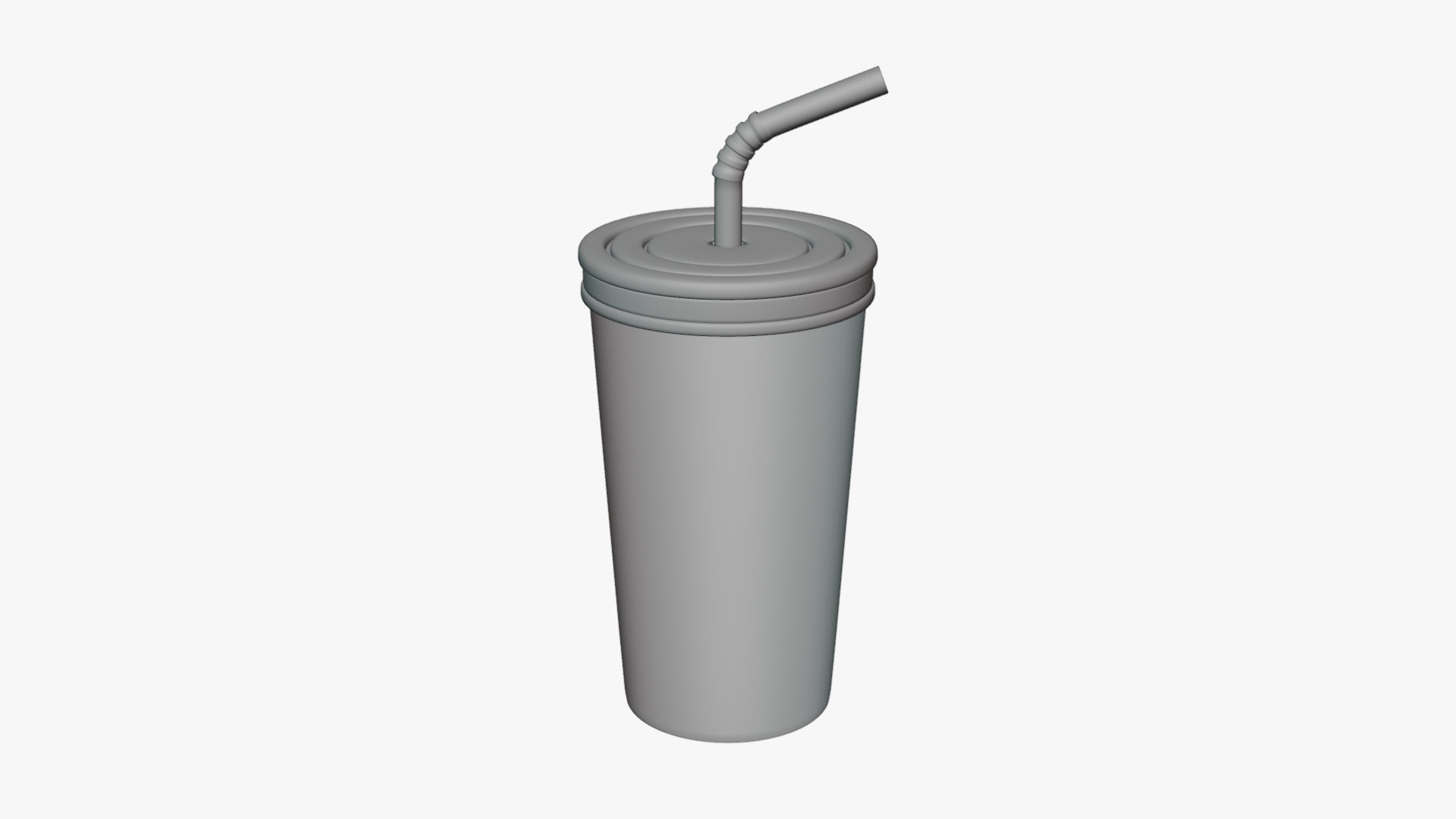 Basic Soda Cup - Geometry Only No Textures No Materials 3D model_1