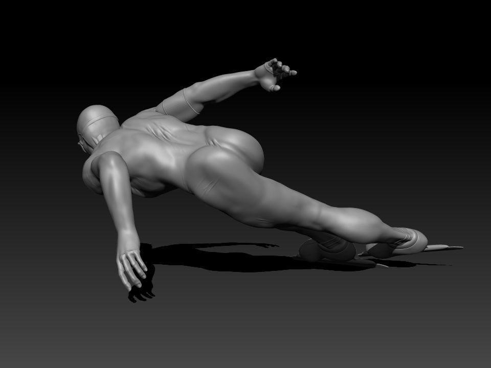 Speed skater 3D print model_5