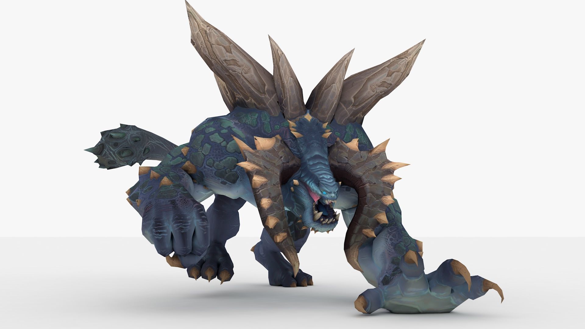 Fallen Dog Rigged and Animated Low-poly 3D model_13