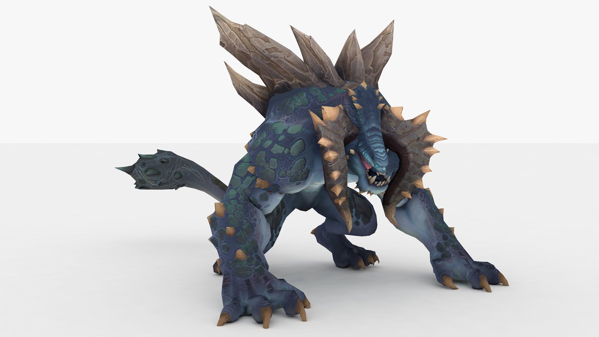 Fallen Dog Rigged and Animated Low-poly 3D model_12