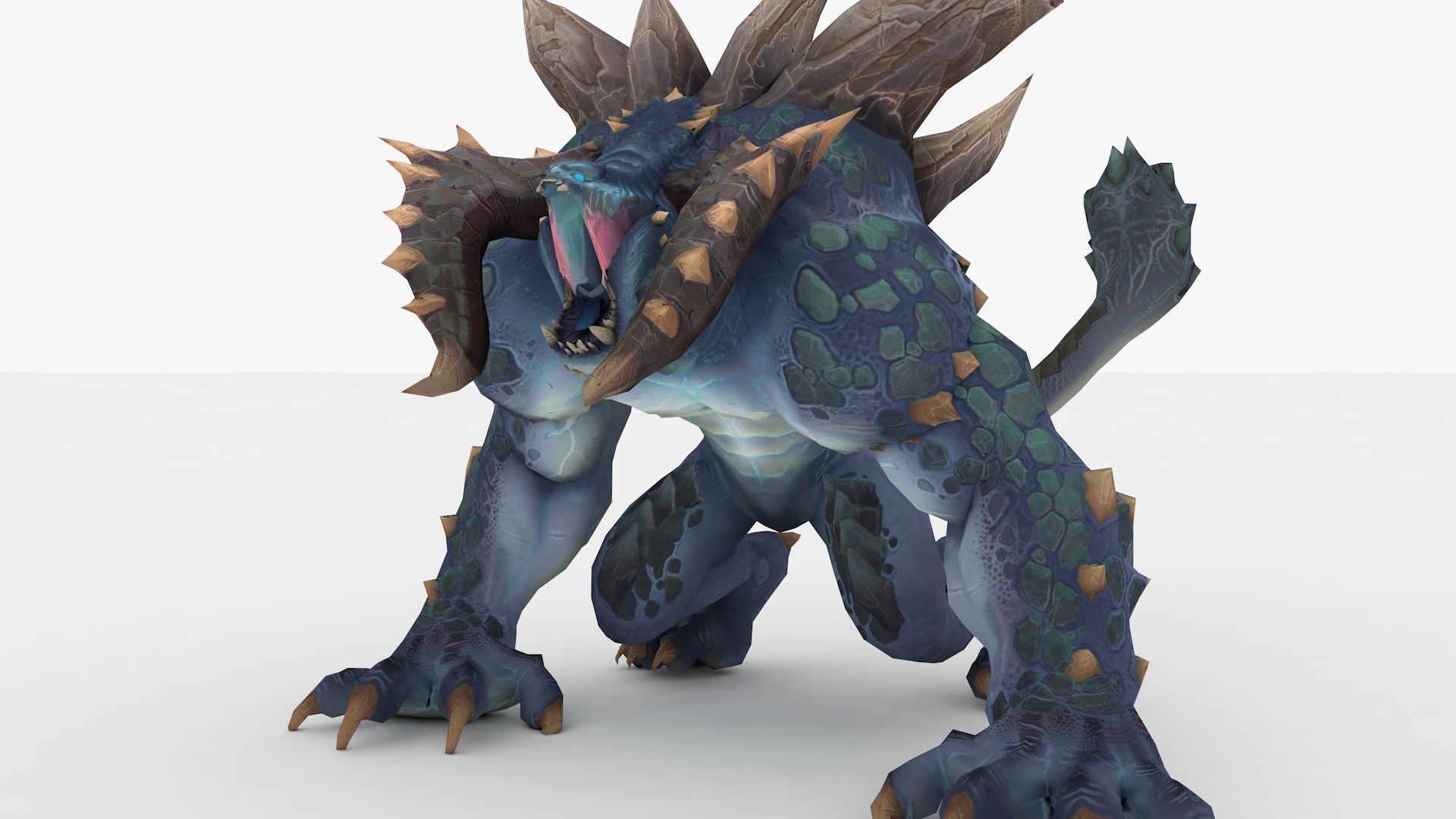 Fallen Dog Rigged and Animated Low-poly 3D model_14