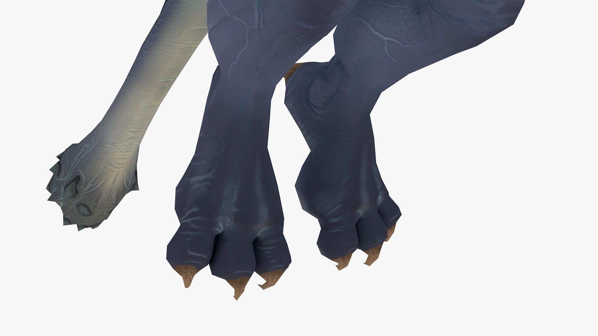 Fallen Dog Rigged and Animated Low-poly 3D model_9