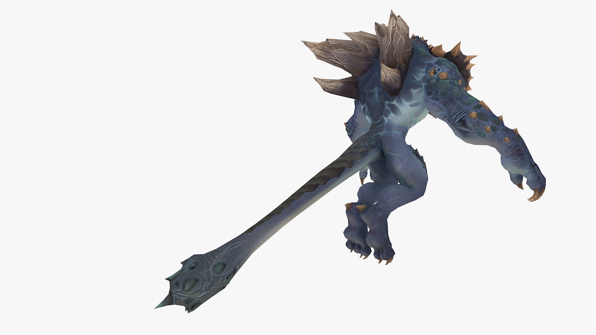 Fallen Dog Rigged and Animated Low-poly 3D model_4