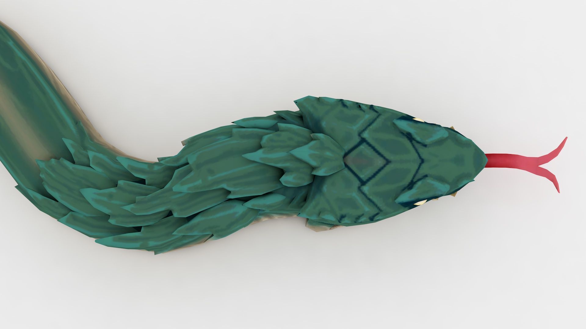 Snake Rigged and Animated Low-poly 3D model_4