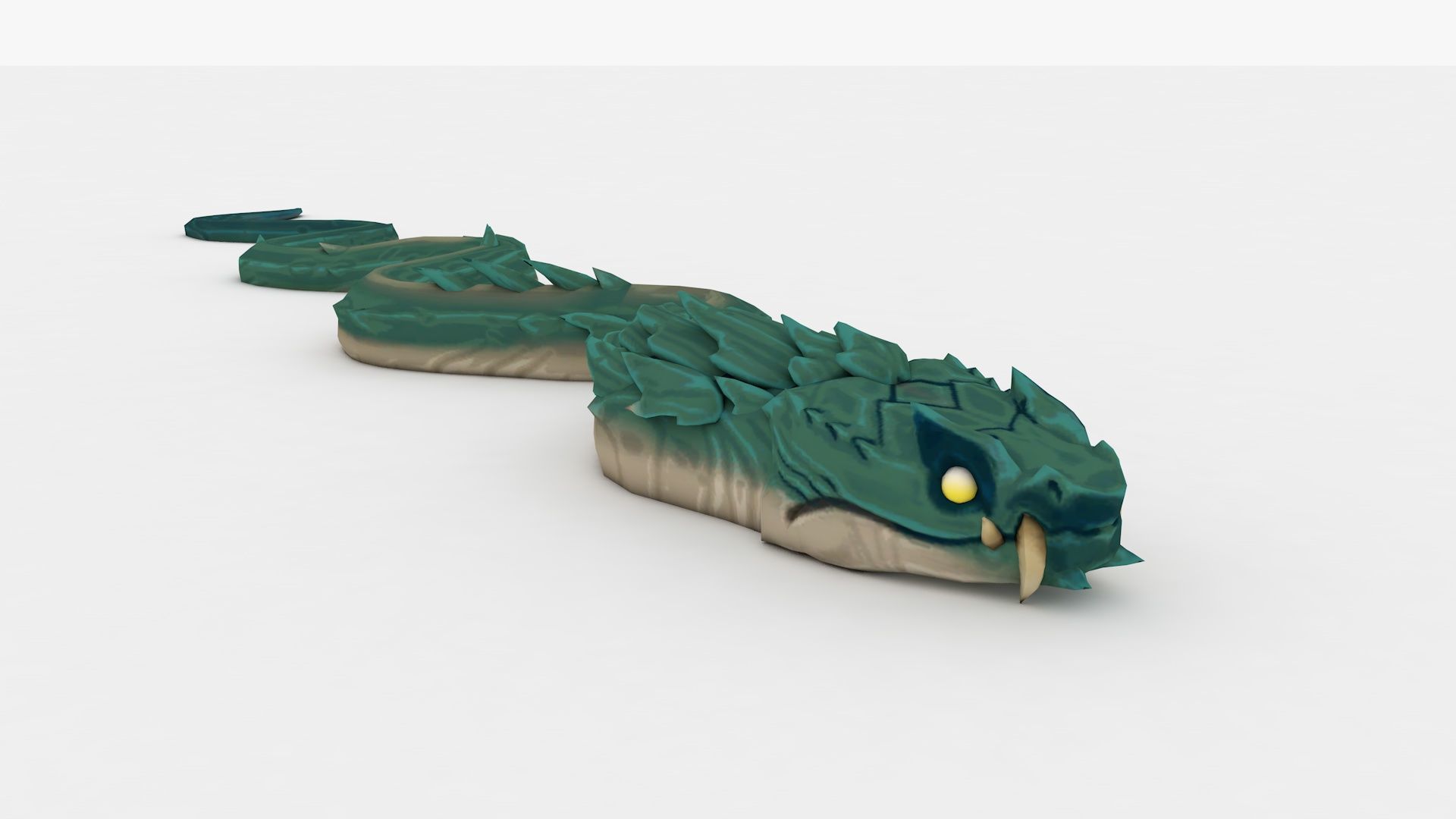 Snake Rigged and Animated Low-poly 3D model_1