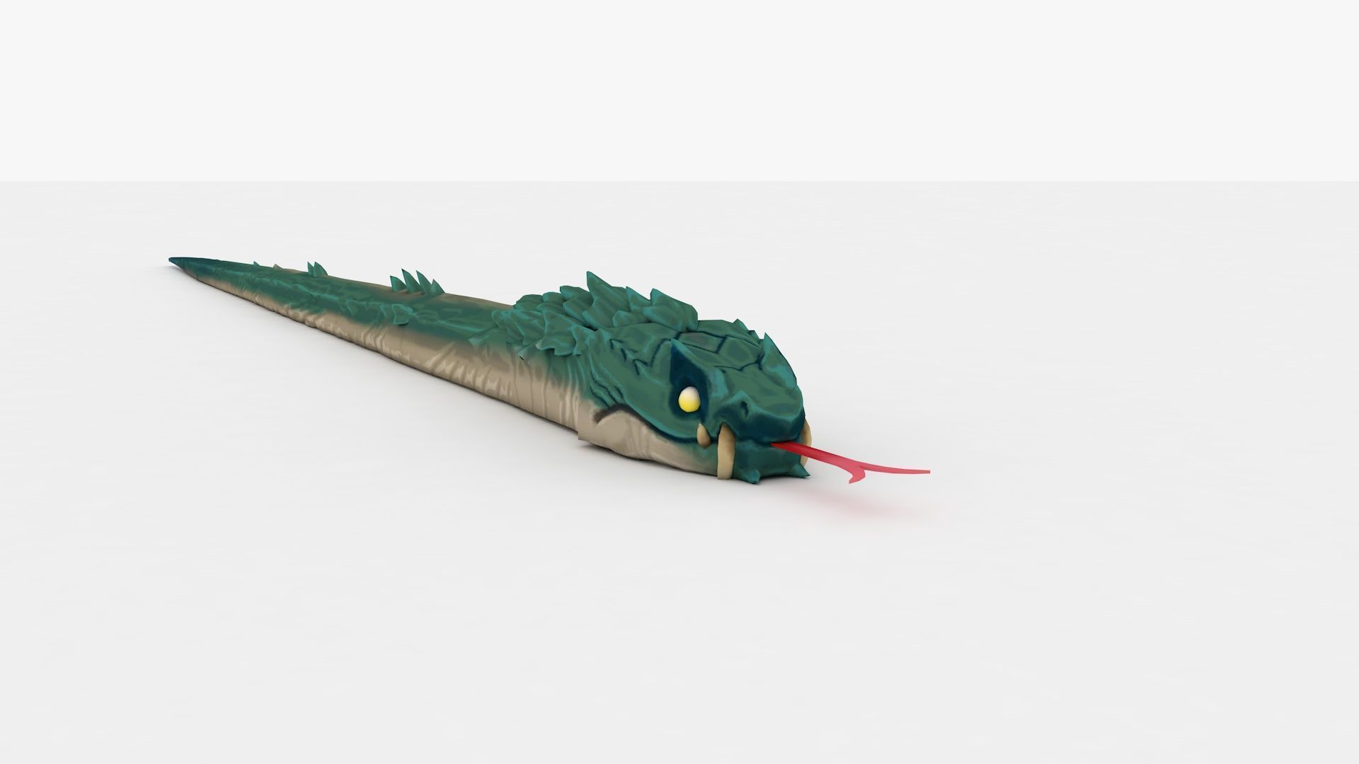 Snake Rigged and Animated Low-poly 3D model_5