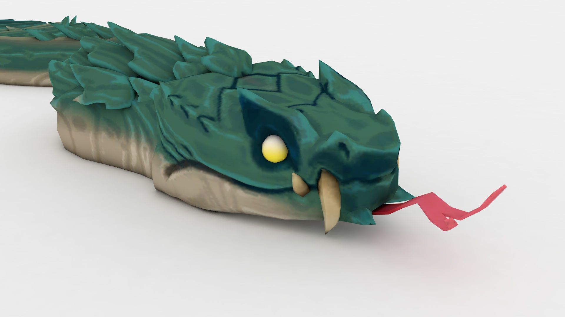 Snake Rigged and Animated Low-poly 3D model_2