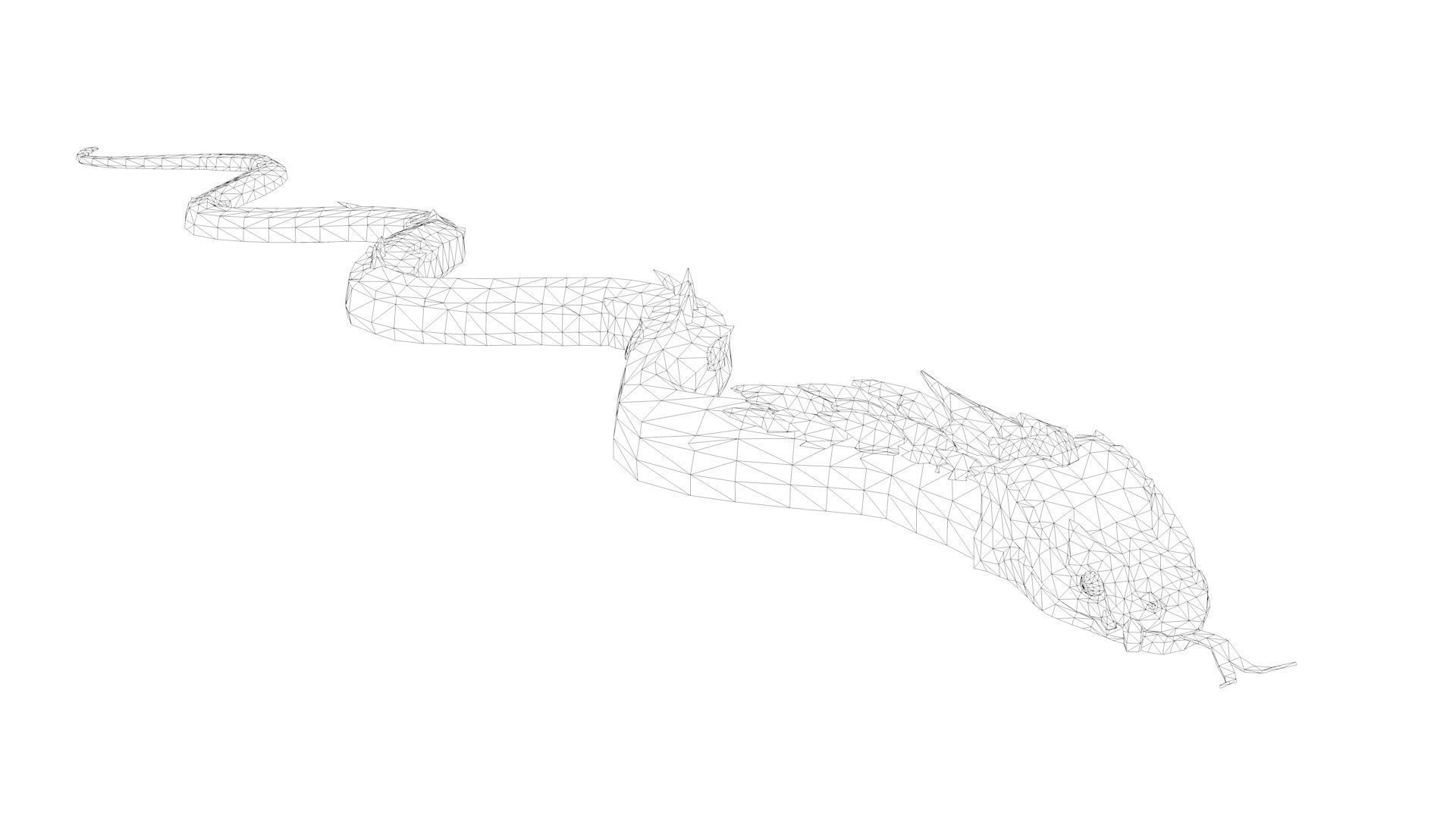 Snake Rigged and Animated Low-poly 3D model_9