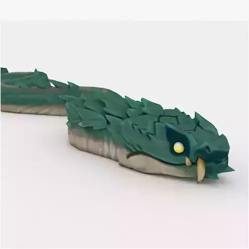 Snake Rigged and Animated Low-poly 3D model