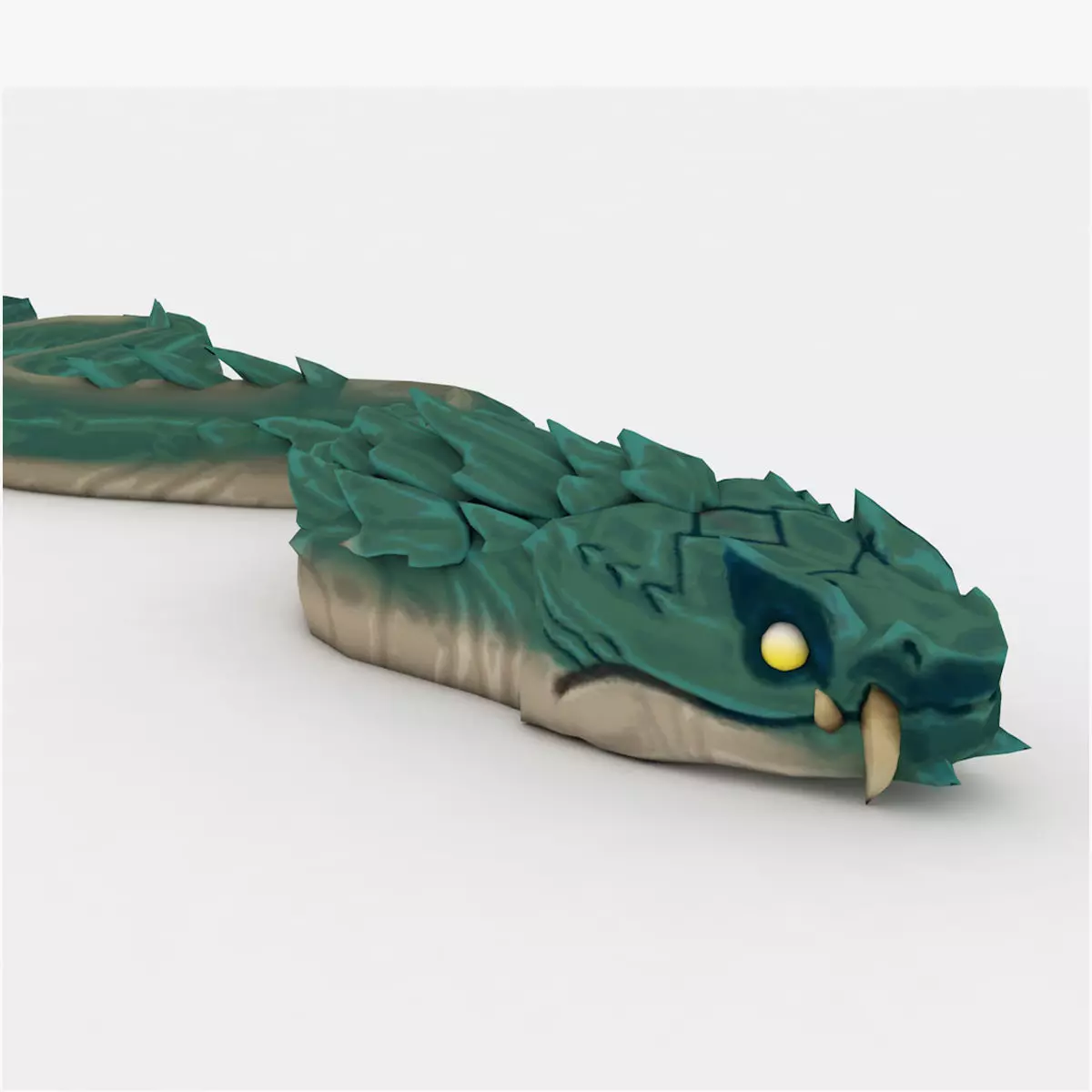 Snake Rigged and Animated Low-poly 3D model_0