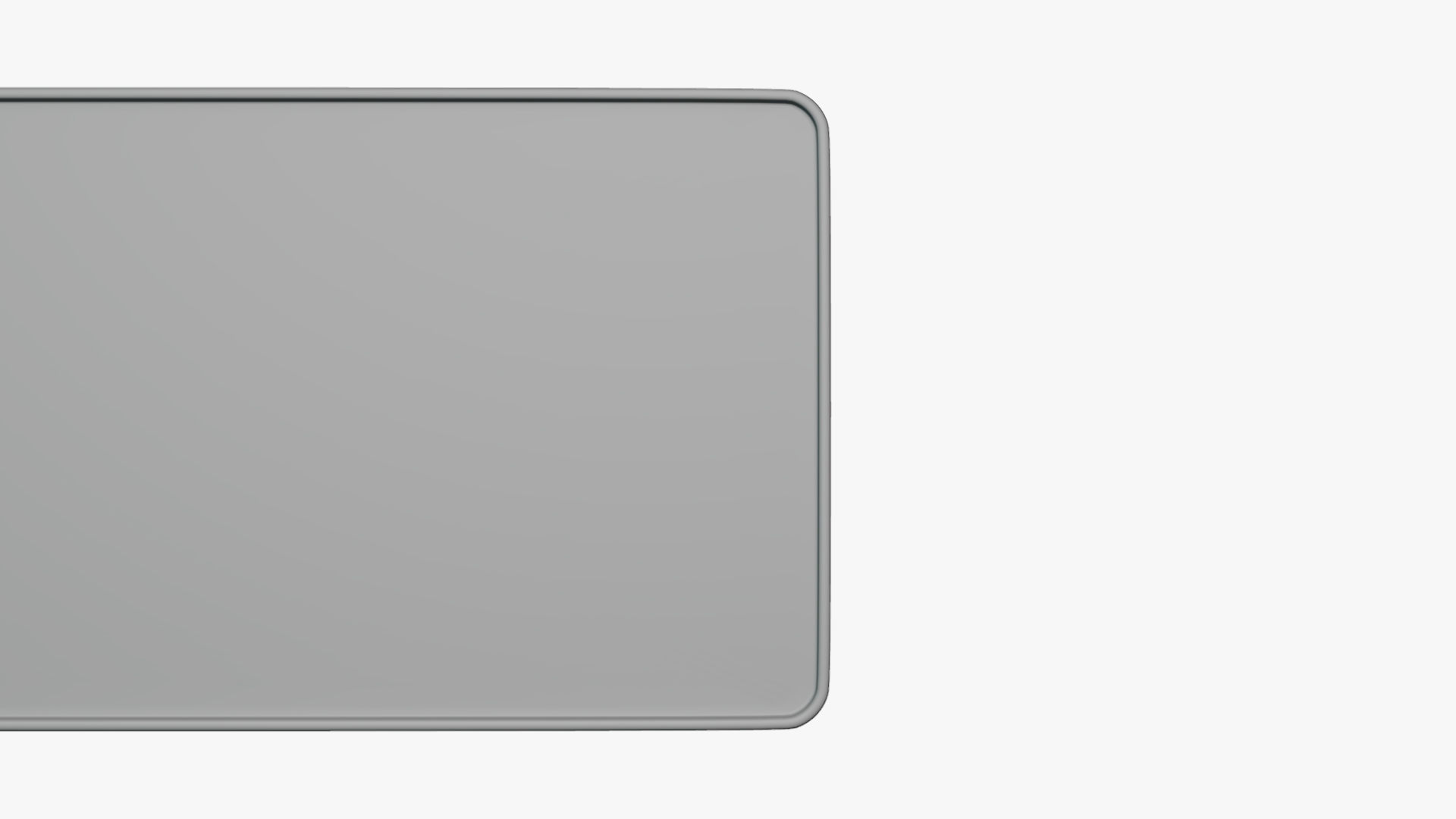 Basic Mouse Pad - Geometry Only No Textures No Materials 3D model_4