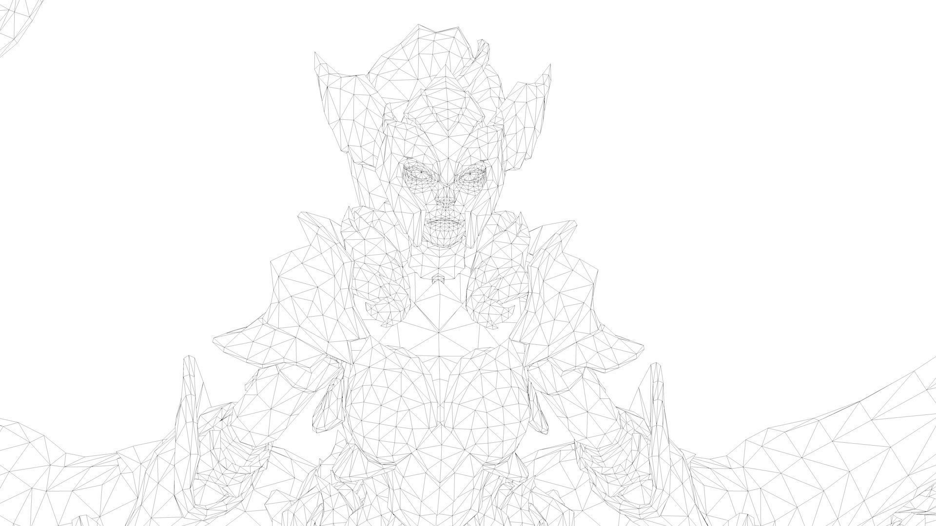 Astarte Rigged and Animated Low-poly 3D model_14