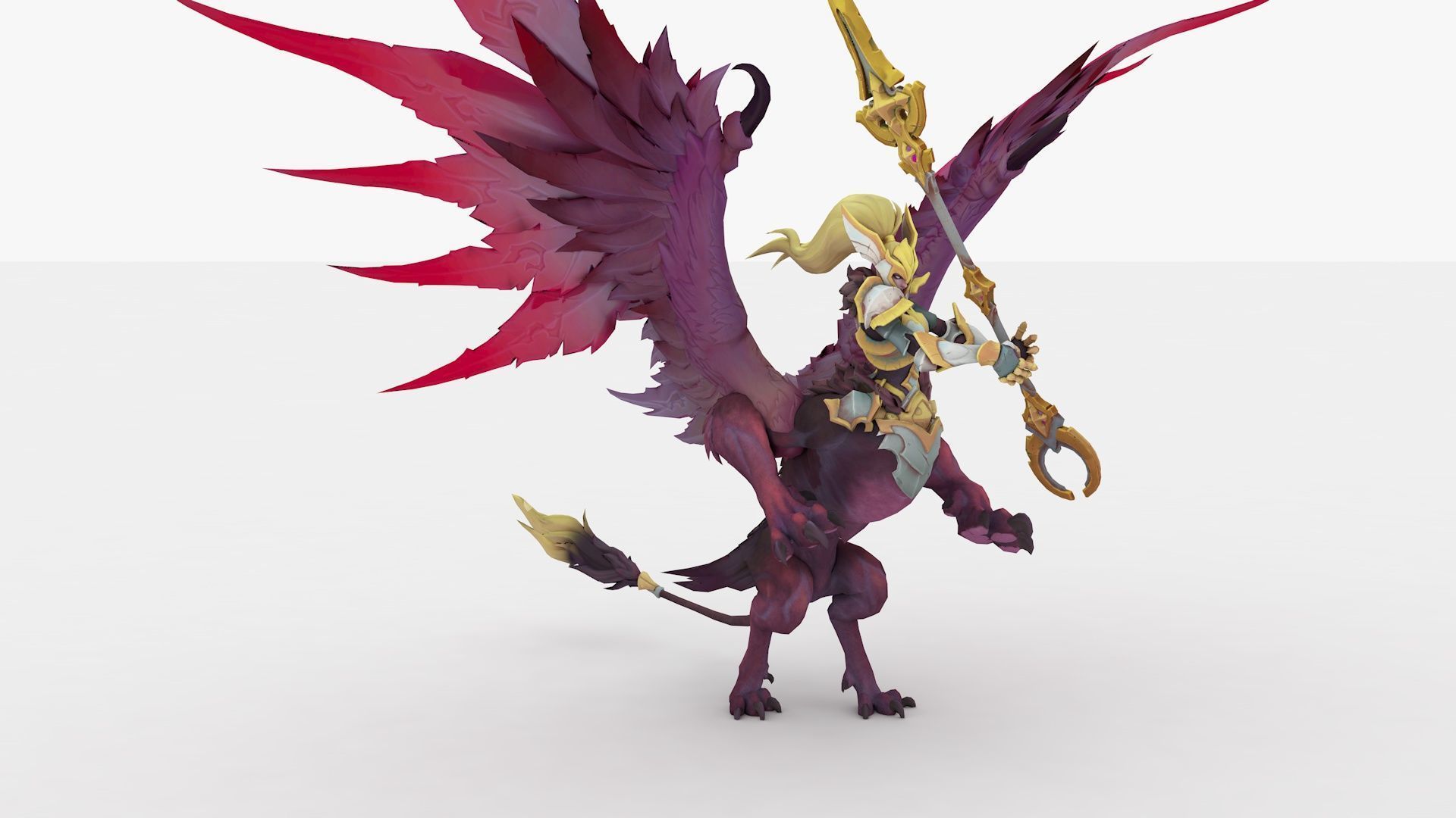 Astarte Rigged and Animated Low-poly 3D model_11