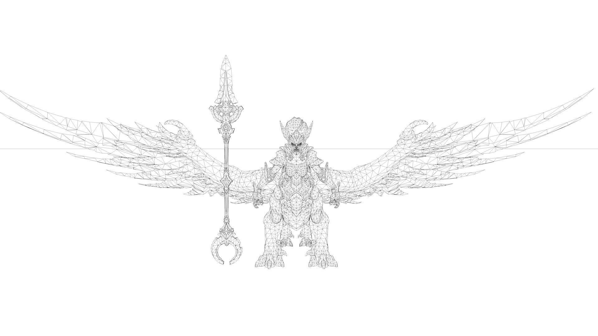 Astarte Rigged and Animated Low-poly 3D model_12