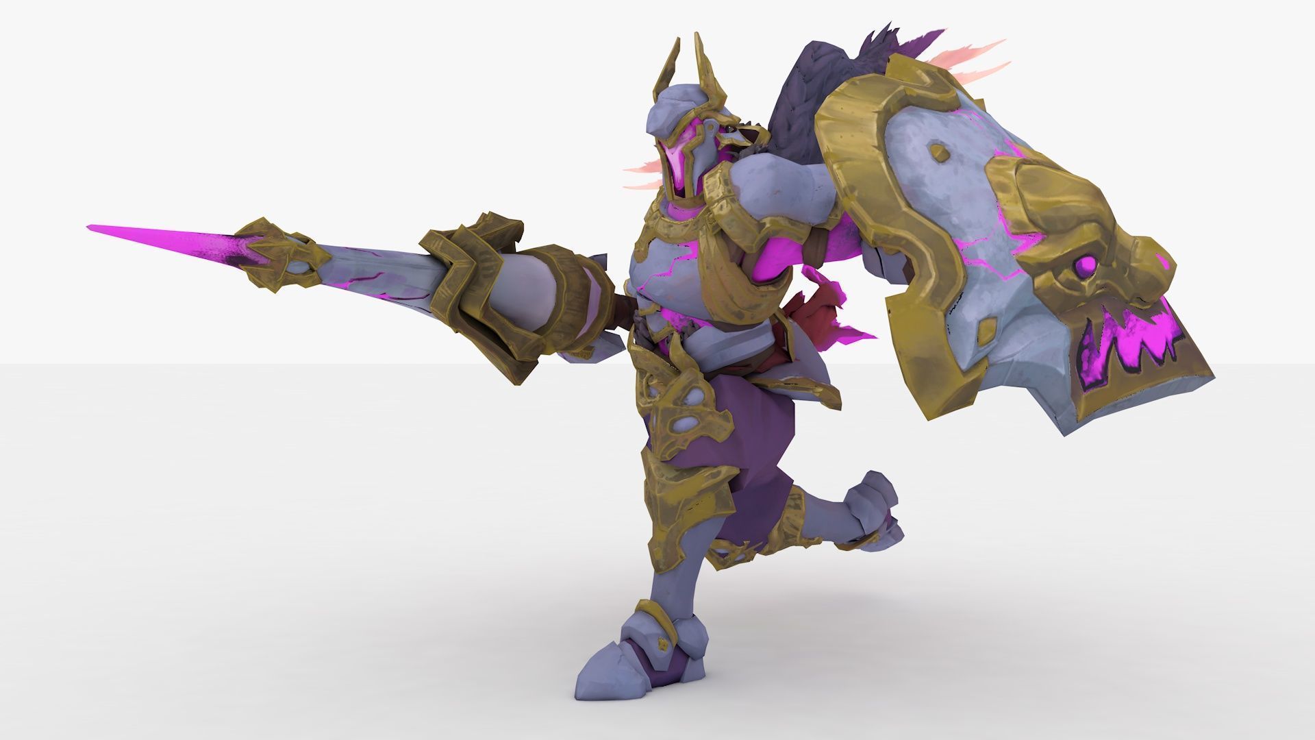 Angel Rigged and Animated Low-poly 3D model_10