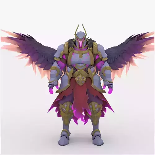 Angel Rigged and Animated Low-poly 3D model