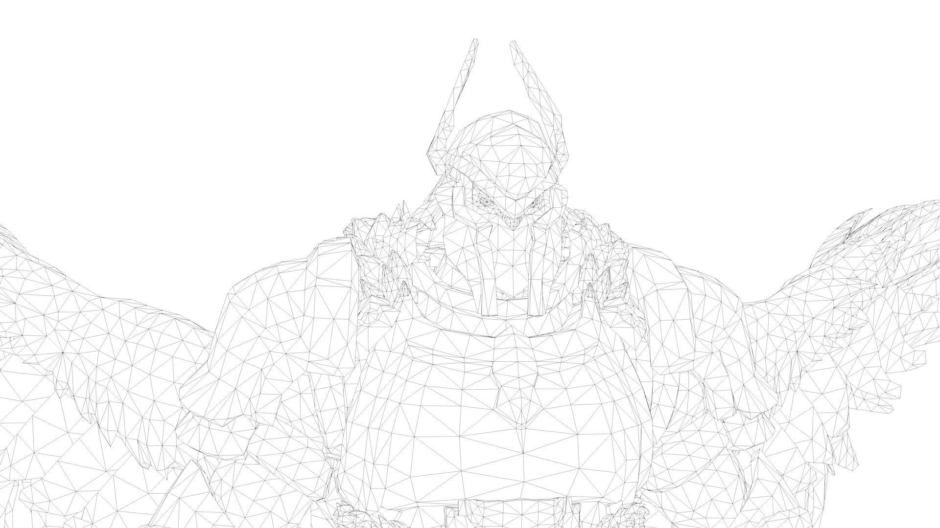 Angel Rigged and Animated Low-poly 3D model_13