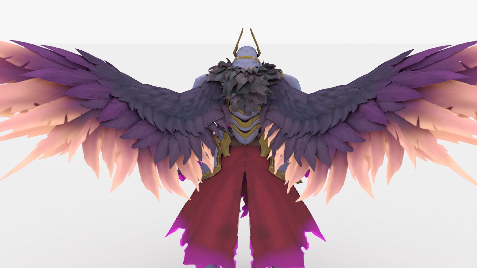 Angel Rigged and Animated Low-poly 3D model_5