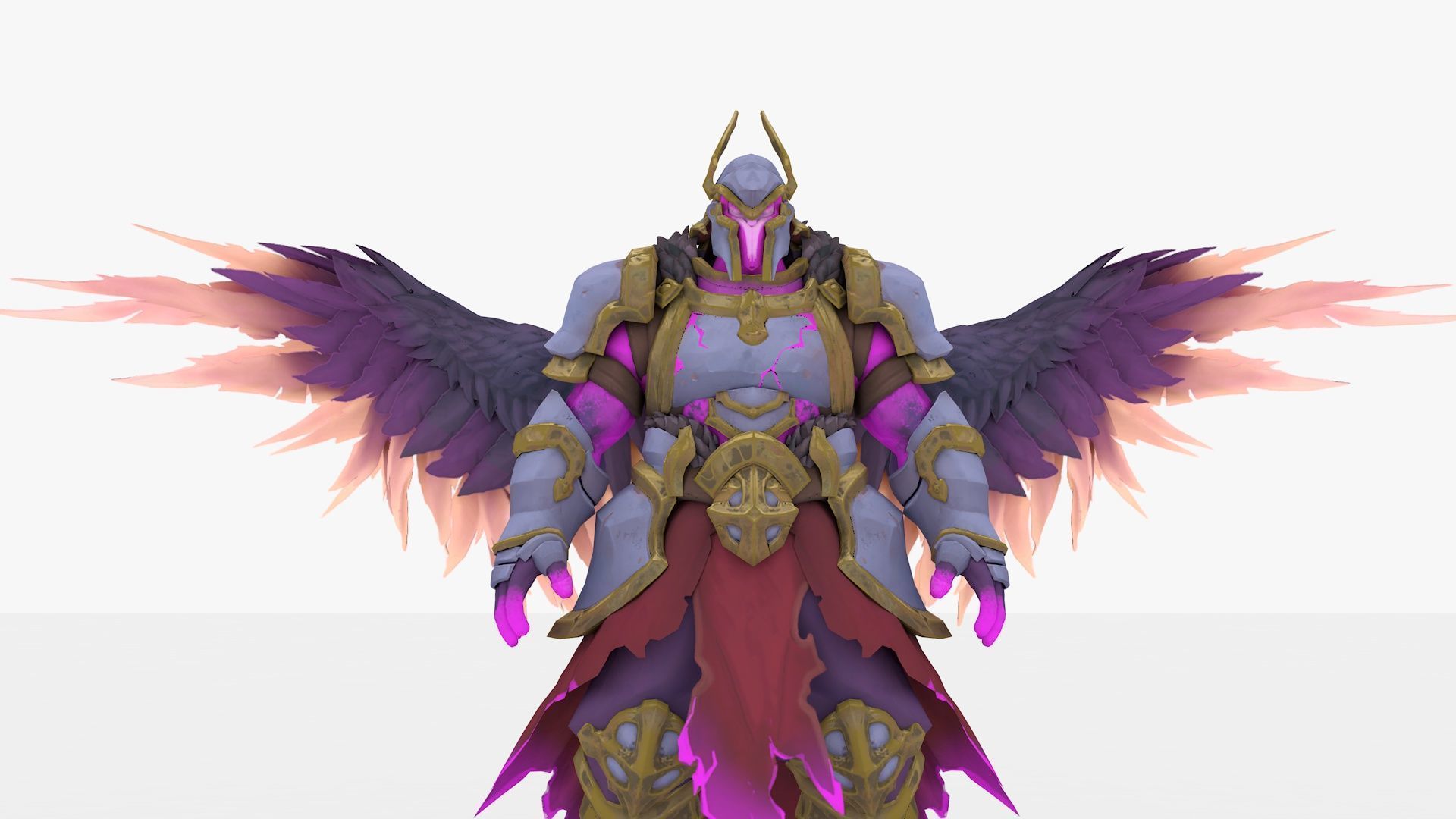 Angel Rigged and Animated Low-poly 3D model_2