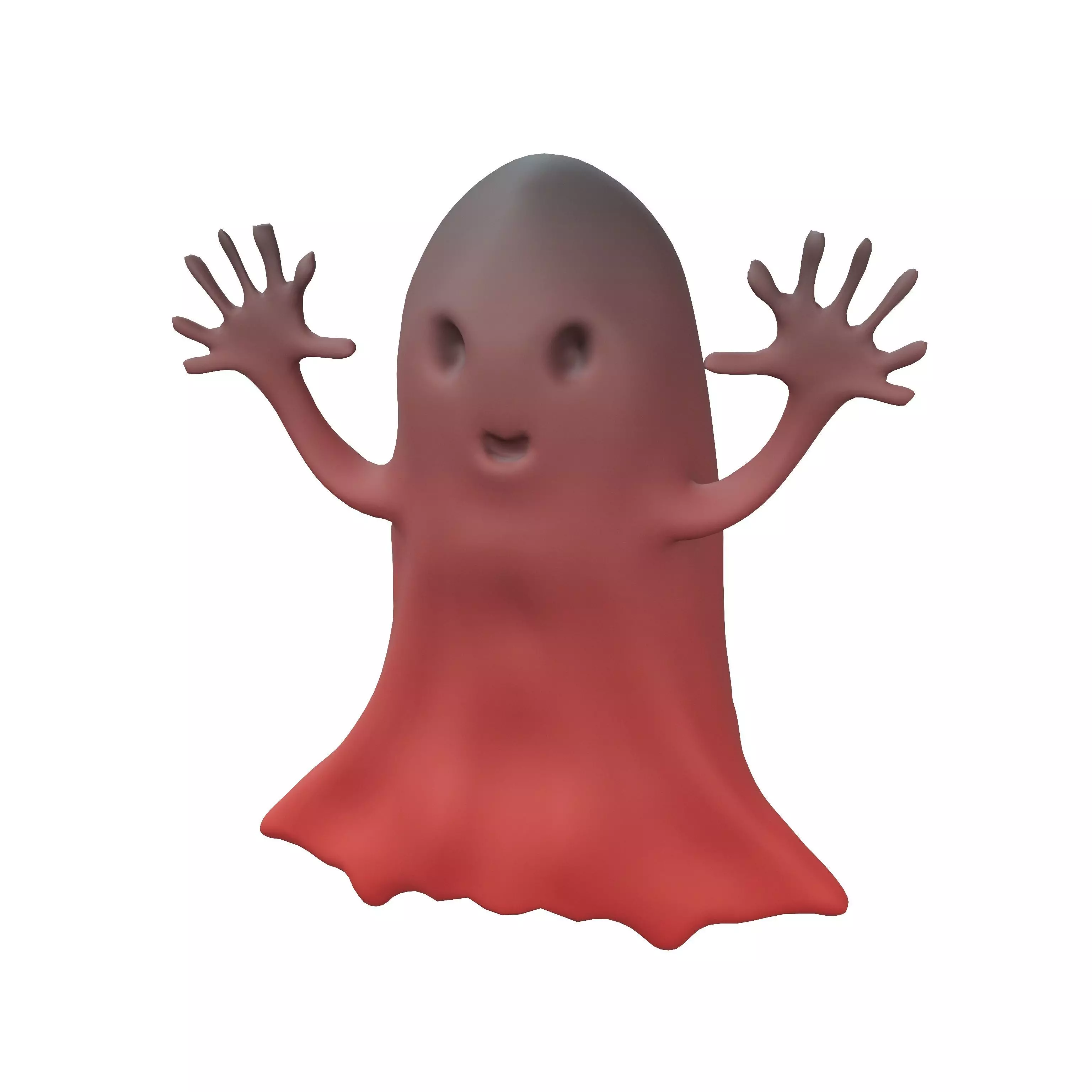 Cartoon Ghost Character v1 002 Low-poly 3D model_0