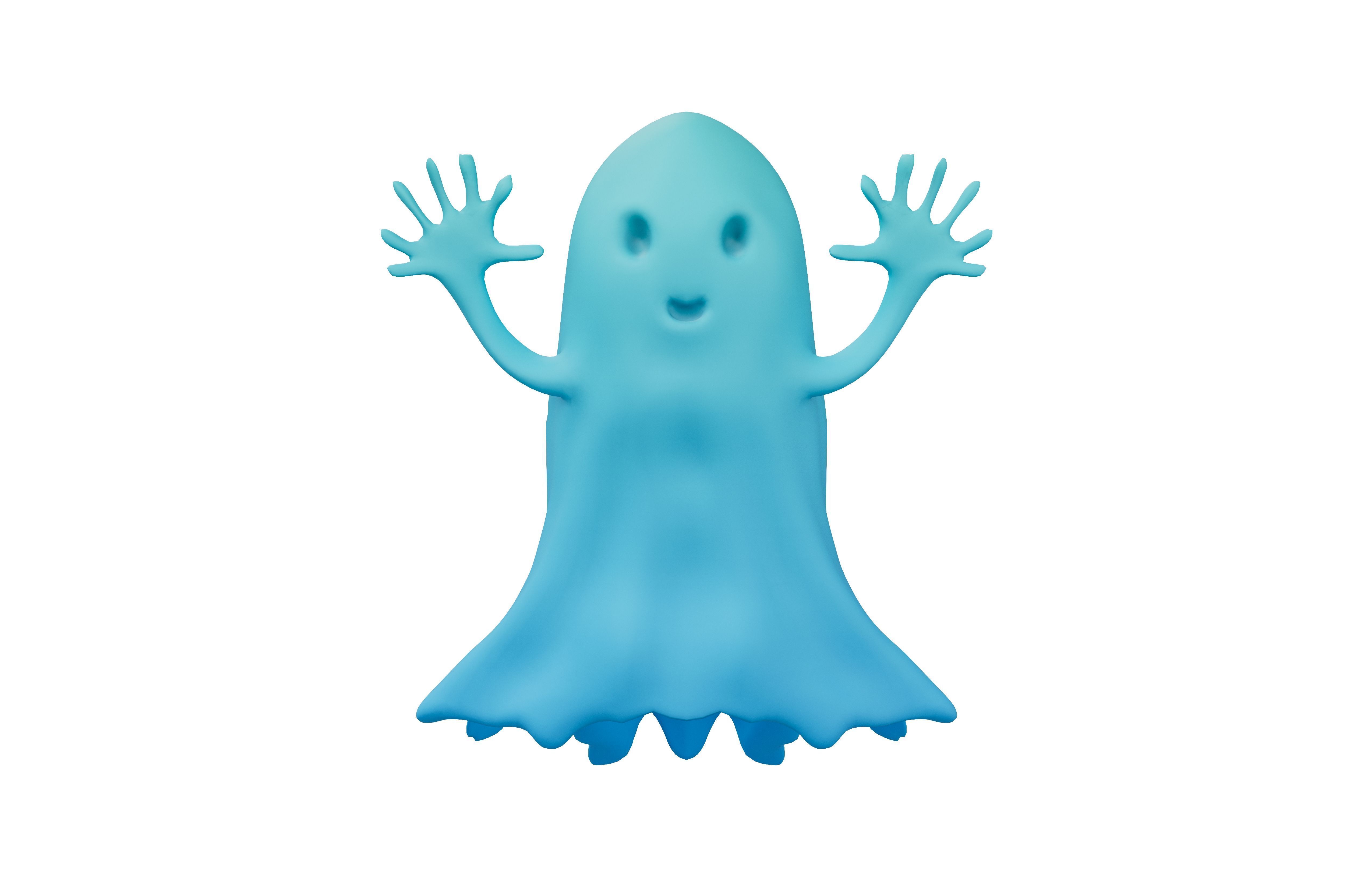 Cartoon Ghost Character v1 003 Low-poly 3D model_1