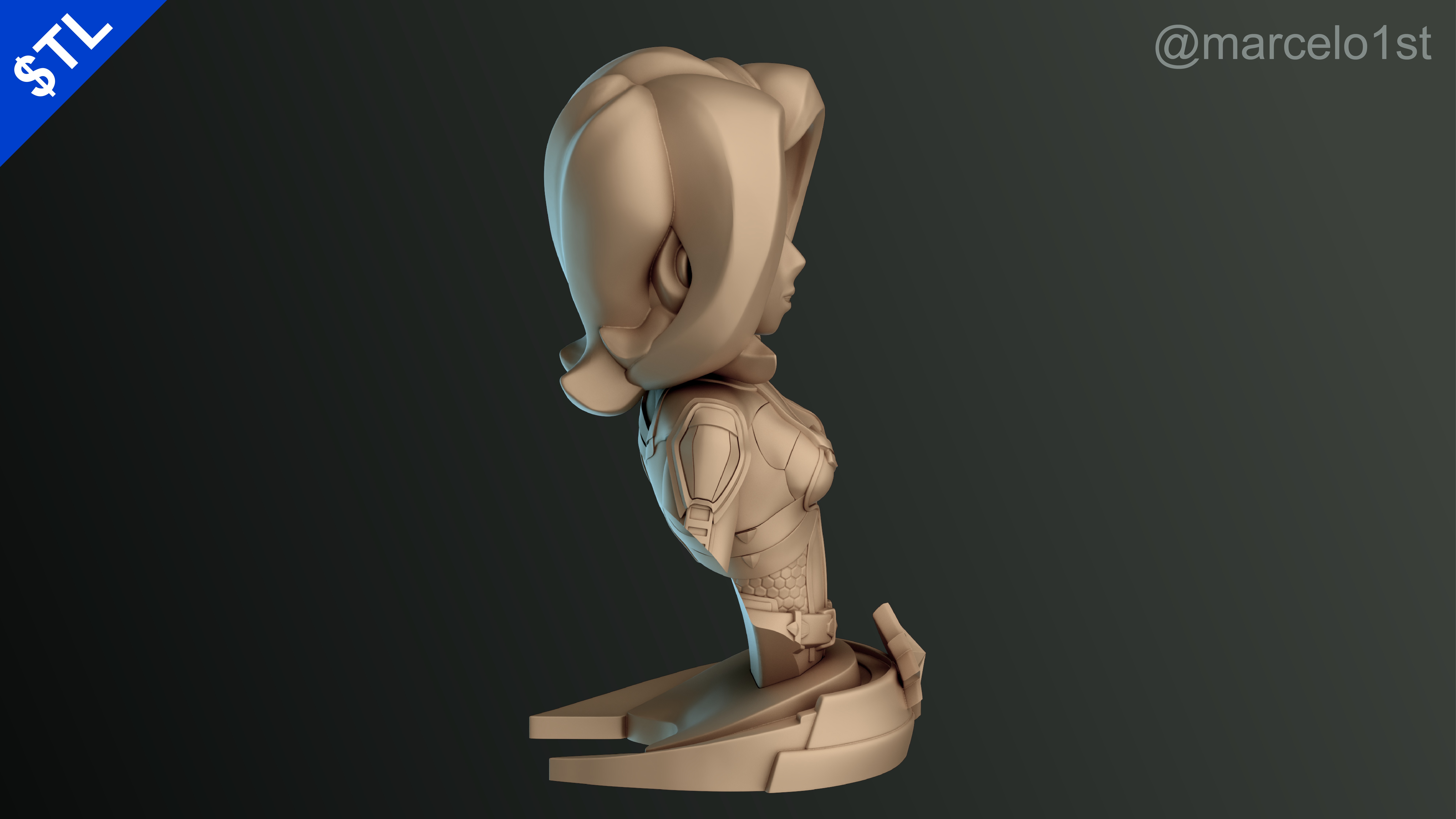Captain Marvel Carol Denvers - Bust 3D print model_21