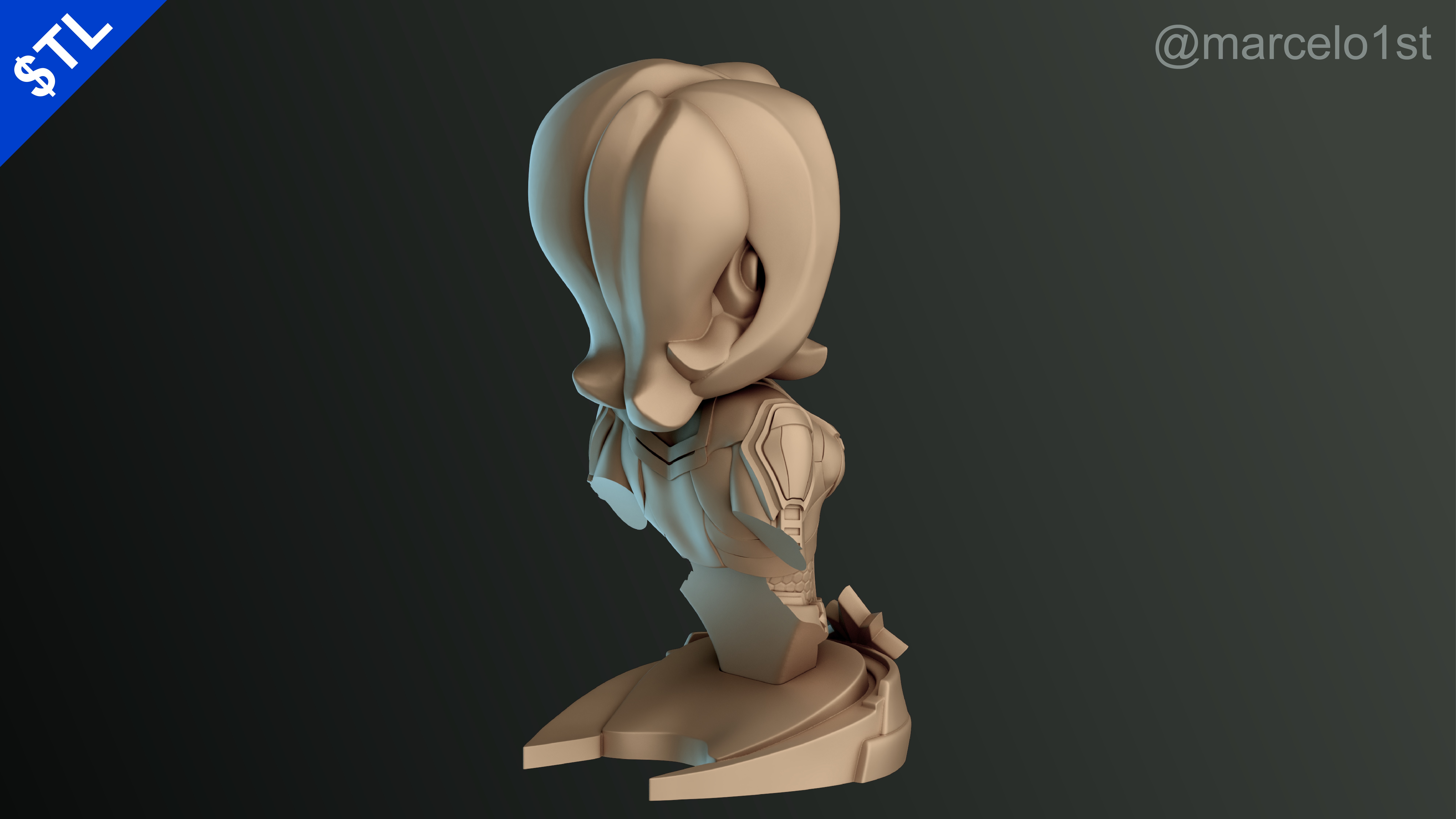 Captain Marvel Carol Denvers - Bust 3D print model_19