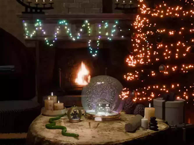Christmas snow globe 3D model