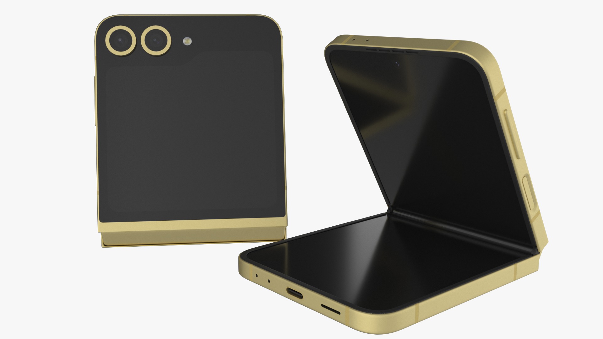 Samsung Galaxy Z Flip 6 Yellow 3D model_6