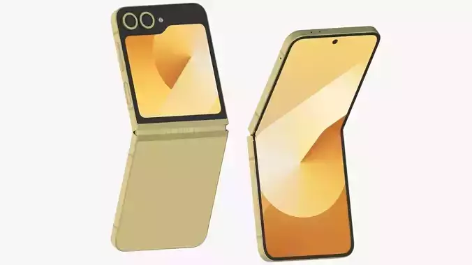 Samsung Galaxy Z Flip 6 Yellow 3D model
