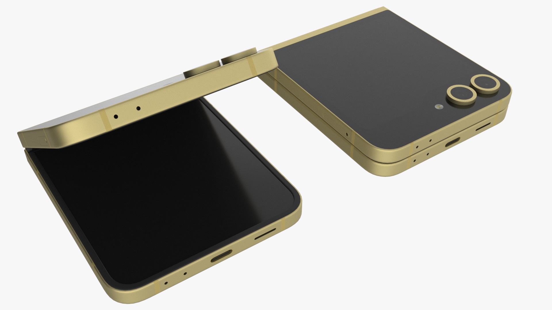 Samsung Galaxy Z Flip 6 Yellow 3D model_8