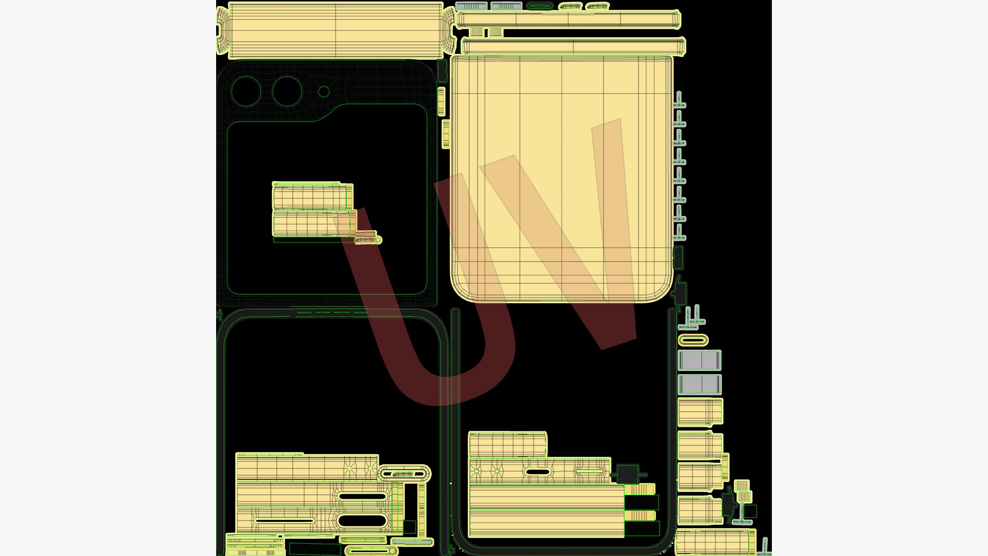 Samsung Galaxy Z Flip 6 Yellow 3D model_18