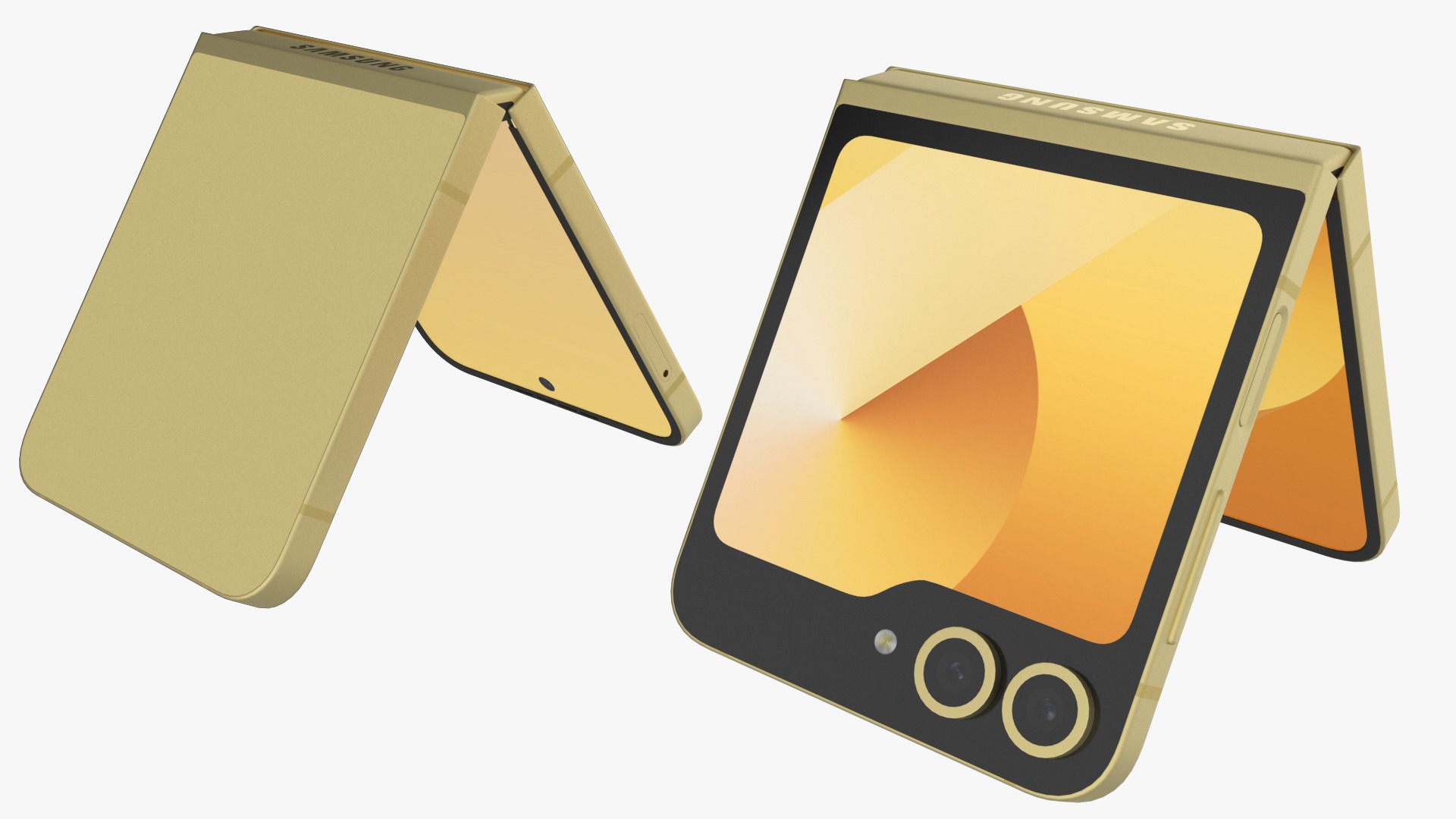 Samsung Galaxy Z Flip 6 Yellow 3D model_3