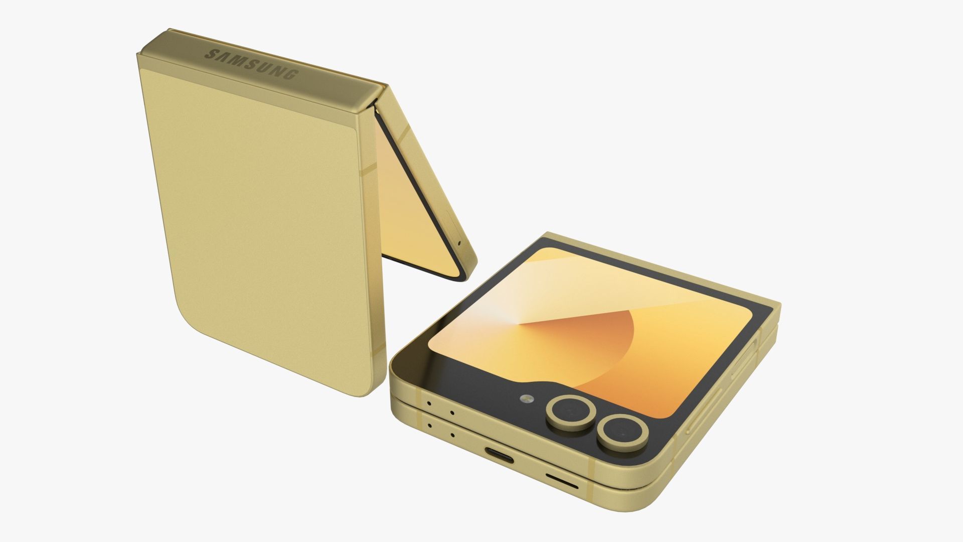 Samsung Galaxy Z Flip 6 Yellow 3D model_4