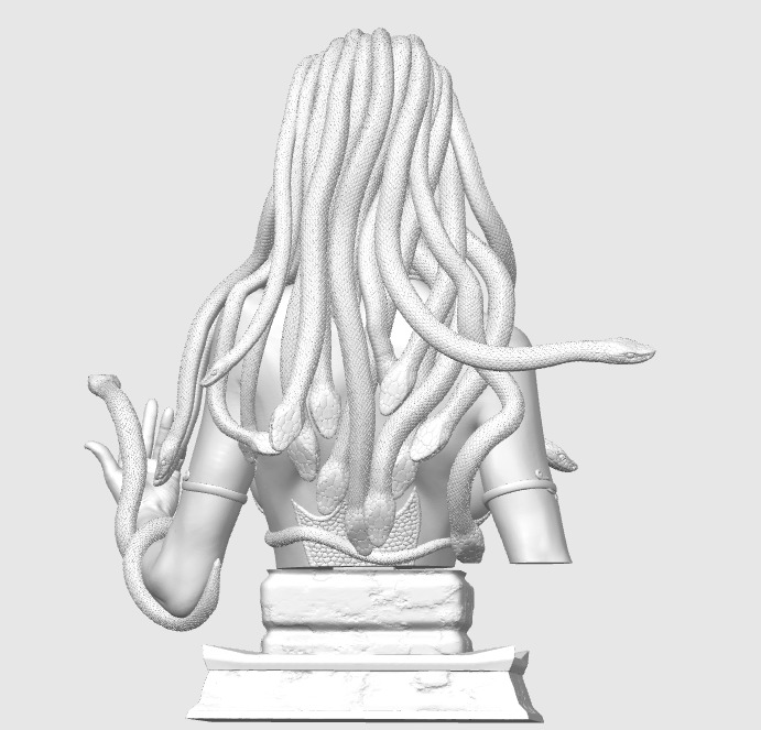 Bust Medusa 3D print model_3