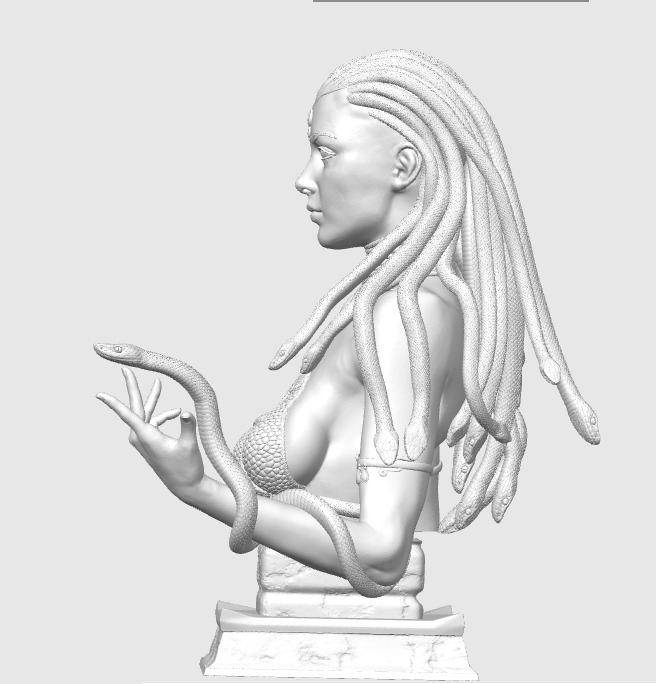 Bust Medusa 3D print model_2