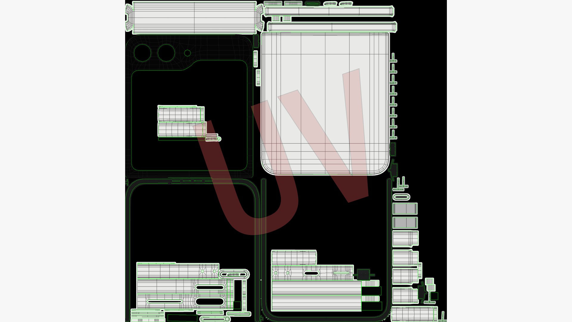 Samsung Galaxy Z Flip 6 White 3D model_17