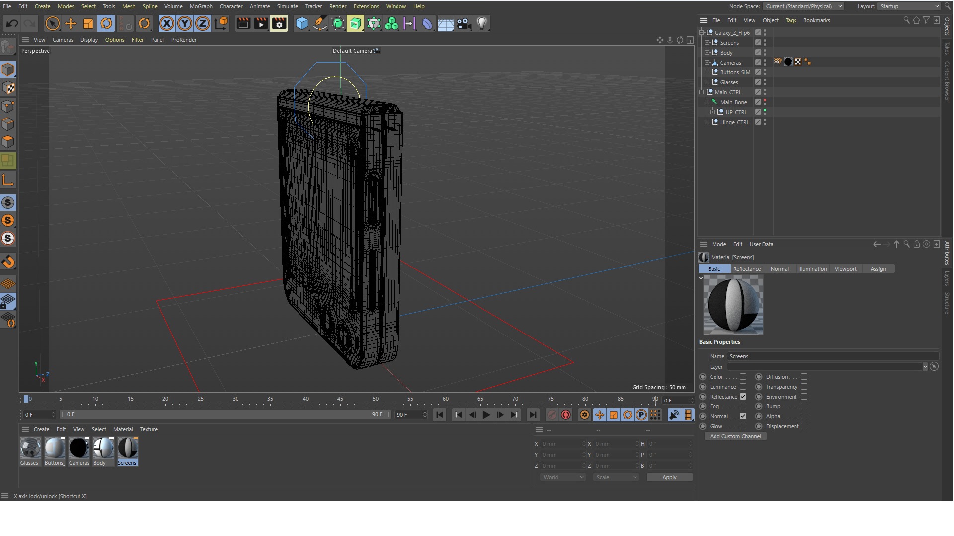 Samsung Galaxy Z Flip 6 White 3D model_16