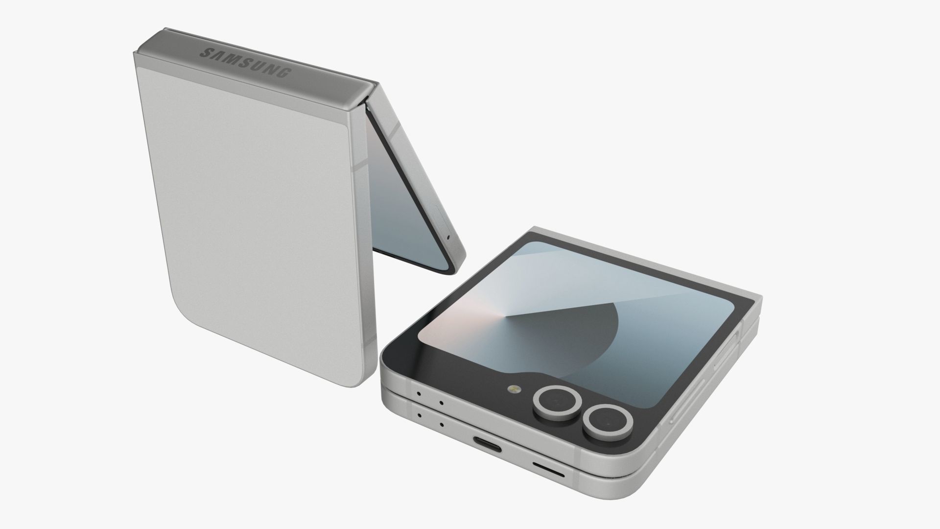 Samsung Galaxy Z Flip 6 White 3D model_3