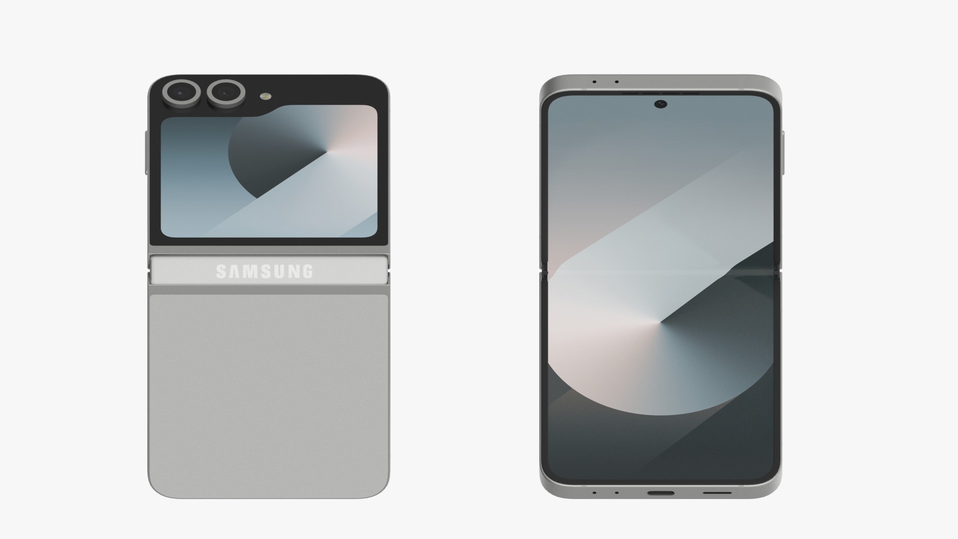 Samsung Galaxy Z Flip 6 White 3D model_6