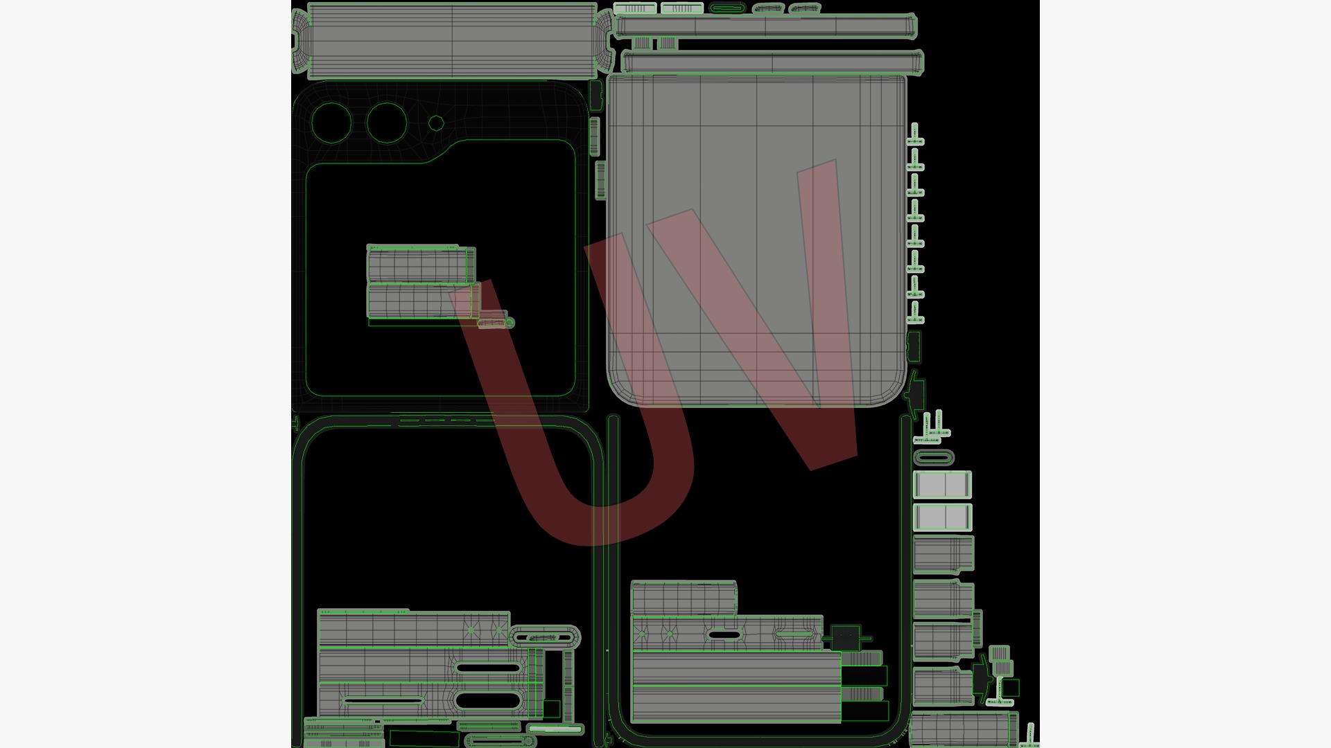 Samsung Galaxy Z Flip 6 Silver Shadow 3D model_18