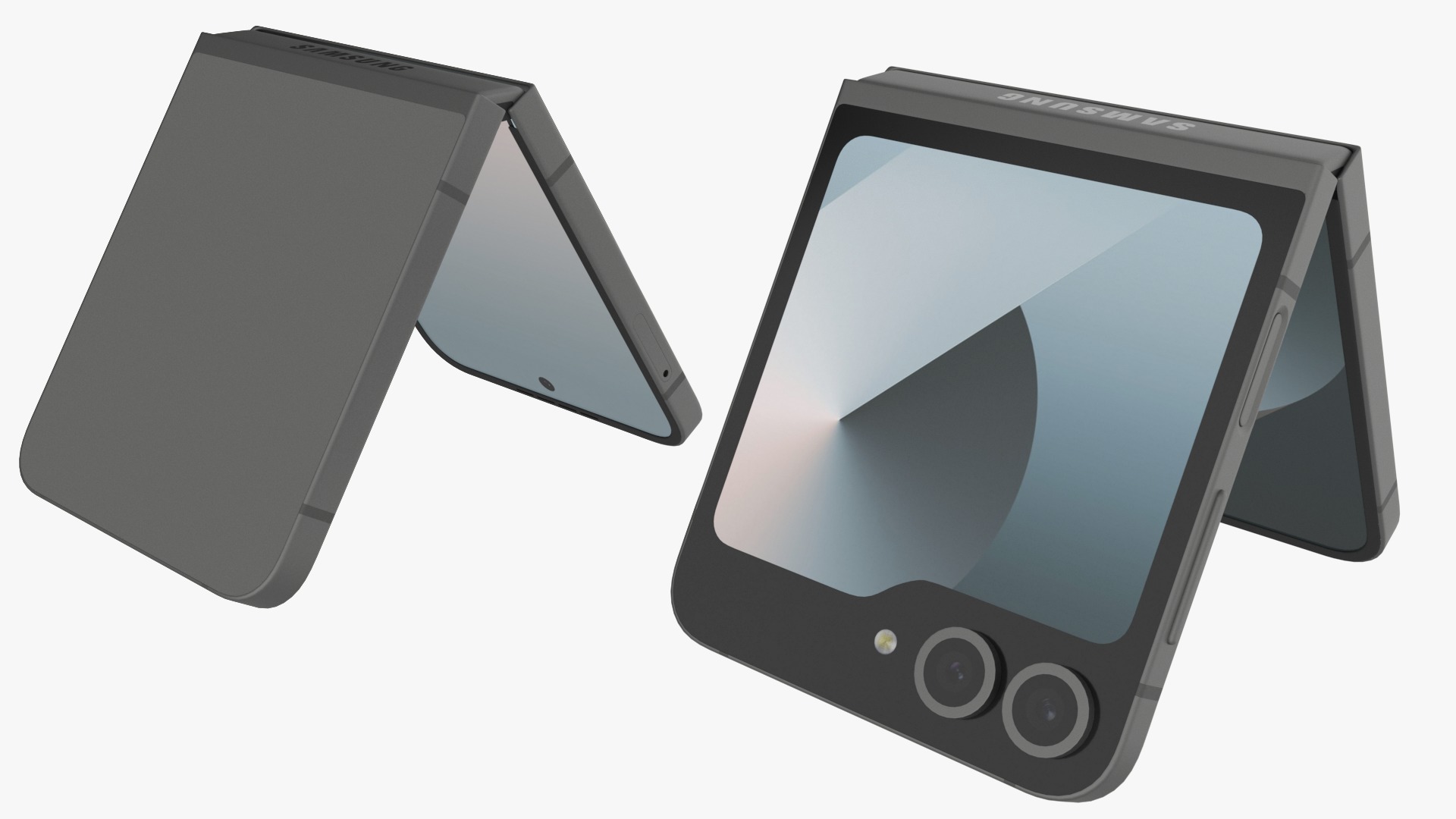 Samsung Galaxy Z Flip 6 Silver Shadow 3D model_3