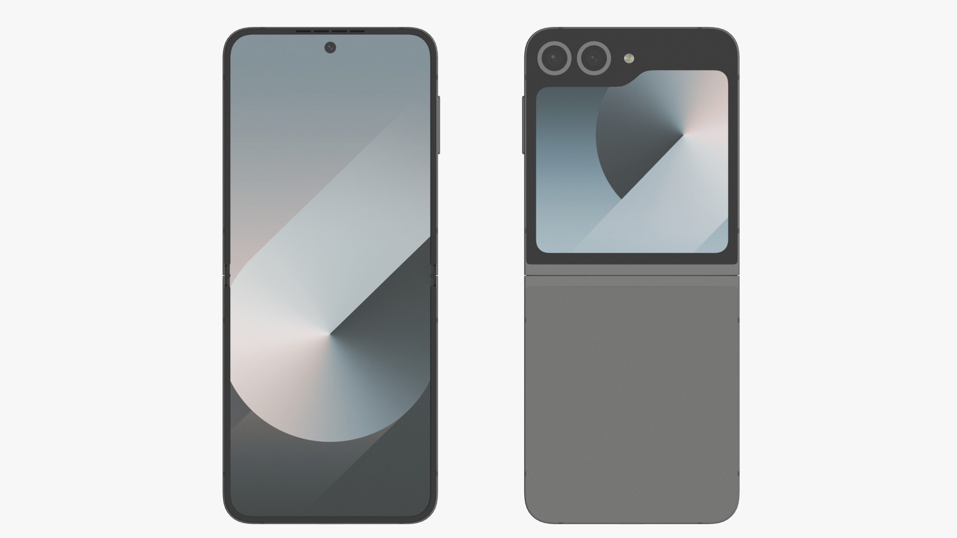 Samsung Galaxy Z Flip 6 Silver Shadow 3D model_2