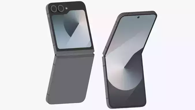Samsung Galaxy Z Flip 6 Silver Shadow 3D model