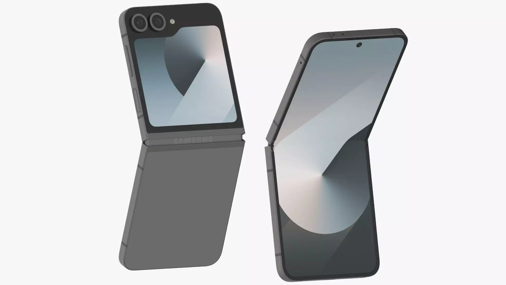 Samsung Galaxy Z Flip 6 Silver Shadow 3D model_0