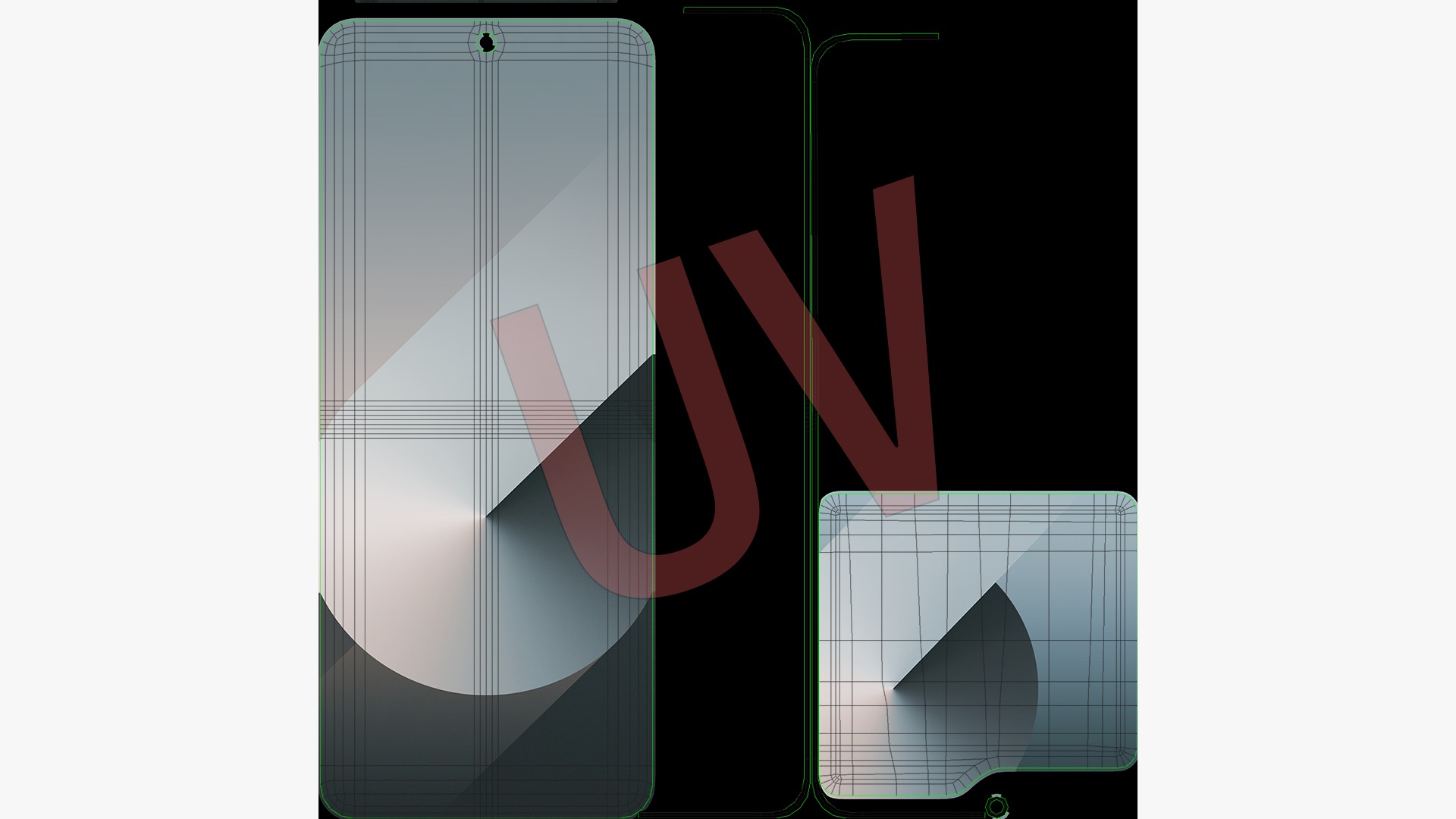 Samsung Galaxy Z Flip 6 Silver Shadow 3D model_17