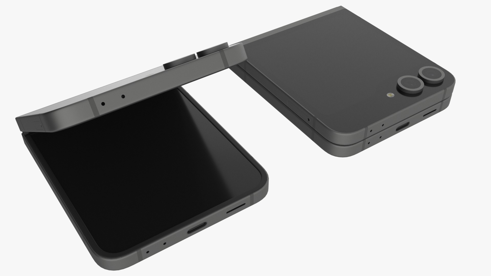 Samsung Galaxy Z Flip 6 Silver Shadow 3D model_7